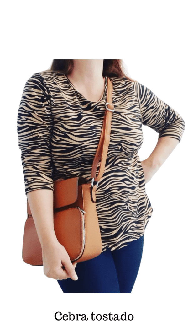 Remera Cleo mga. 3/4 (Modal)