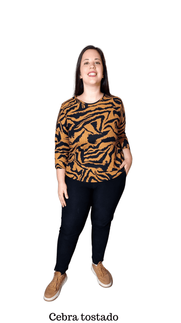 Remera Cleo mga. 3/4 (Morley viscosa)