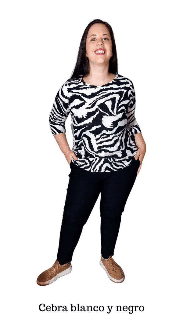 Remera Cleo mga. 3/4 (Morley viscosa) - Image 2