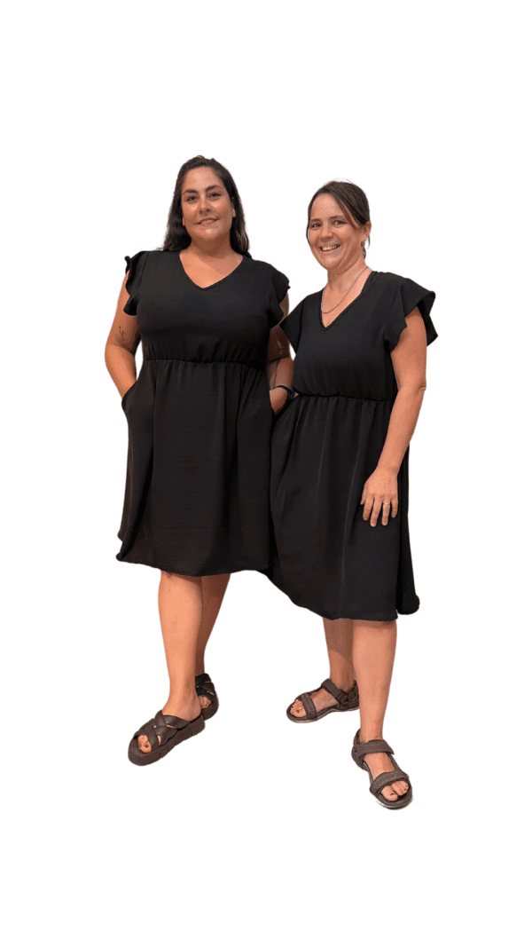 Vestido Vero Manga Volados (Creppe)
