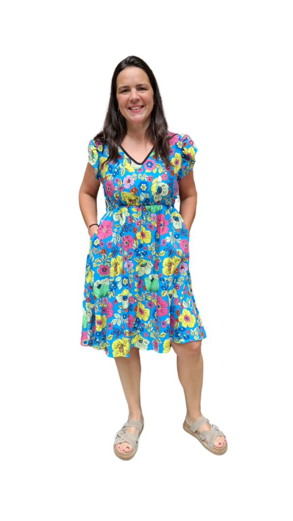 Vestido Vero Manga Volados