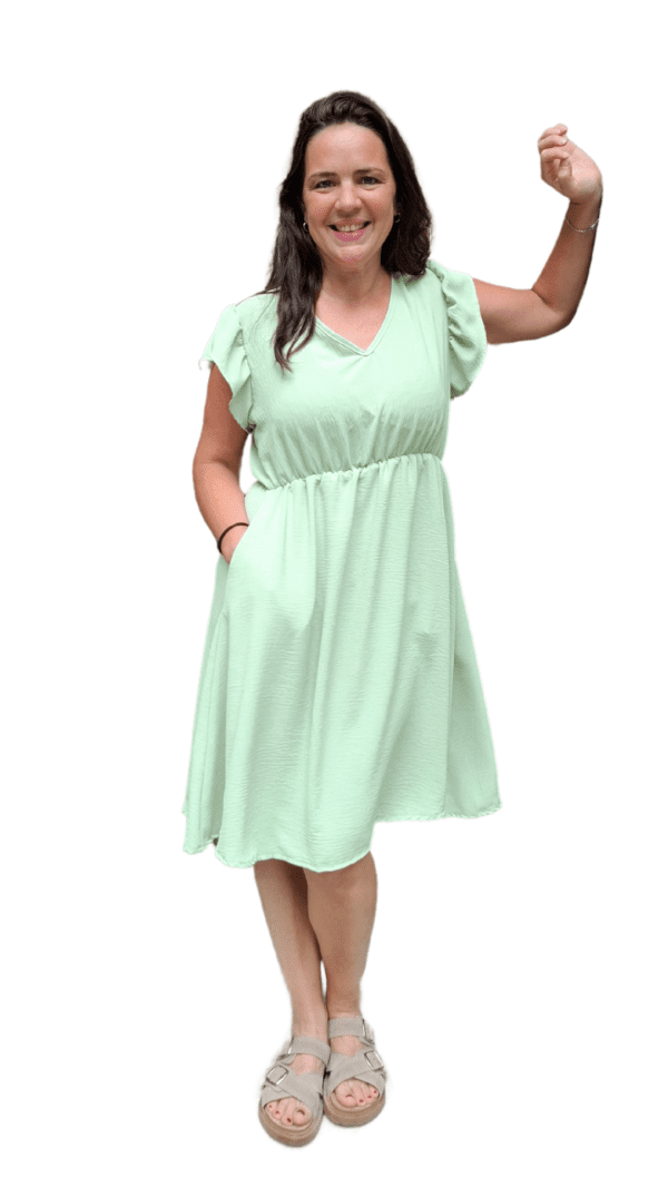 Vestido Vero Manga Volados (Creppe) - Image 7