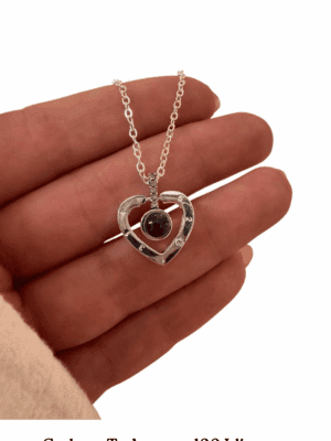 Collar "Te amo" acero blanco