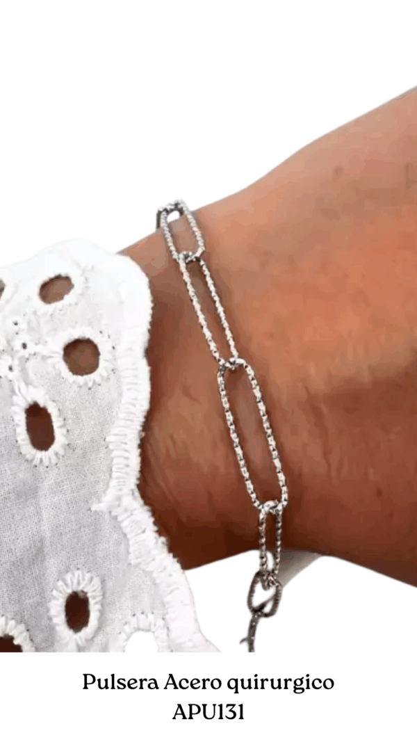 Pulsera clips acero quirúrgico